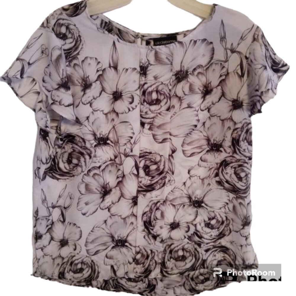 Liz Claiborne lightweight flowy blouse sz M